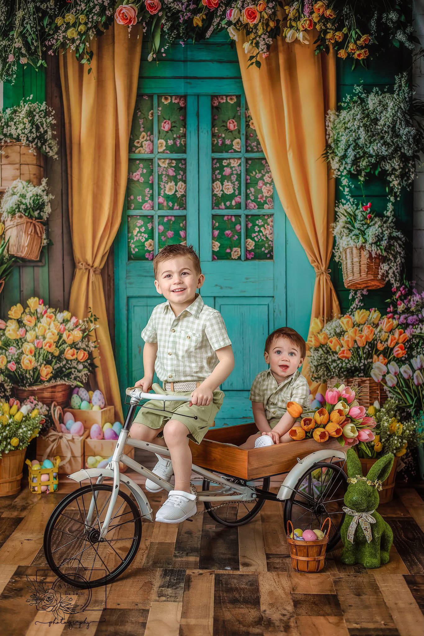 Kate Easter Floral Door Curtain Backdrop Designed by Emetselch