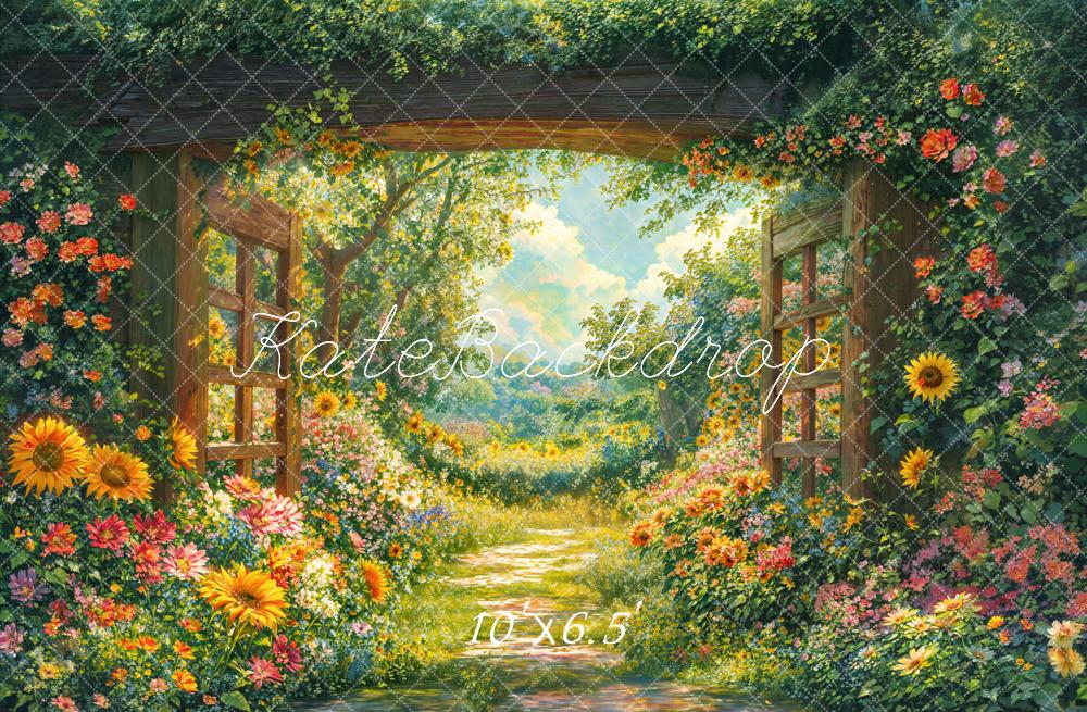 On Sale Kate Spring Garden Floral Arch Path Backdrop Designed by Emetselch