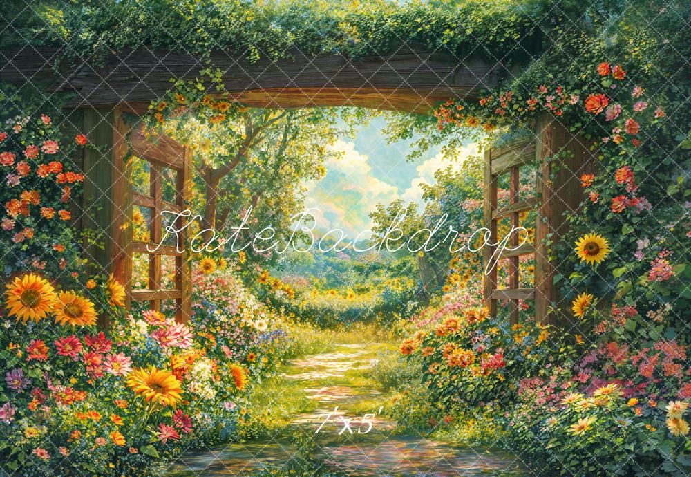 On Sale Kate Spring Garden Floral Arch Path Backdrop Designed by Emetselch