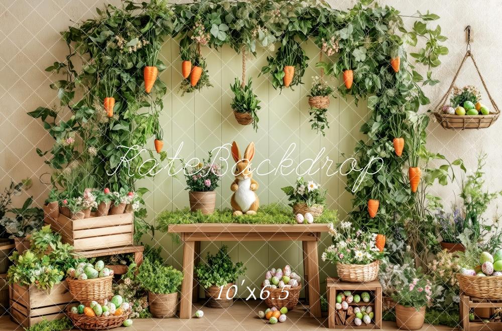 Kate Easter Bunny Garden Carrots Backdrop Designed by Patty Robert