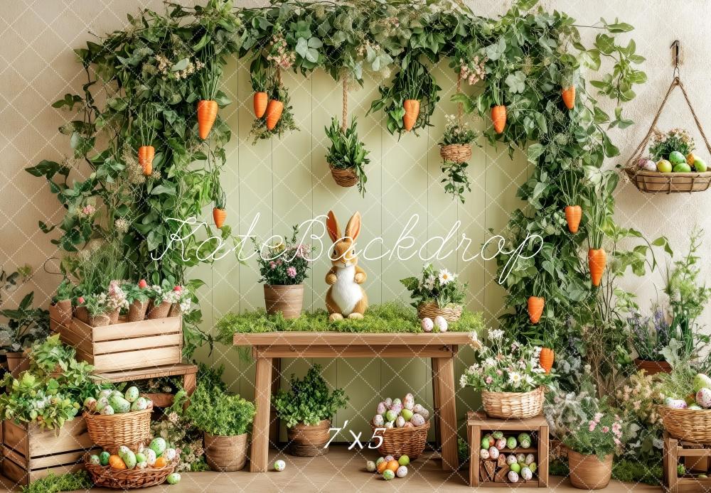 Kate Easter Bunny Garden Carrots Backdrop Designed by Patty Robert