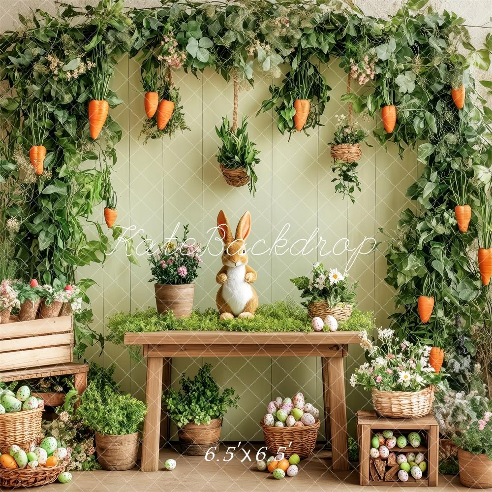 Kate Easter Bunny Garden Carrots Backdrop Designed by Patty Robert -UK