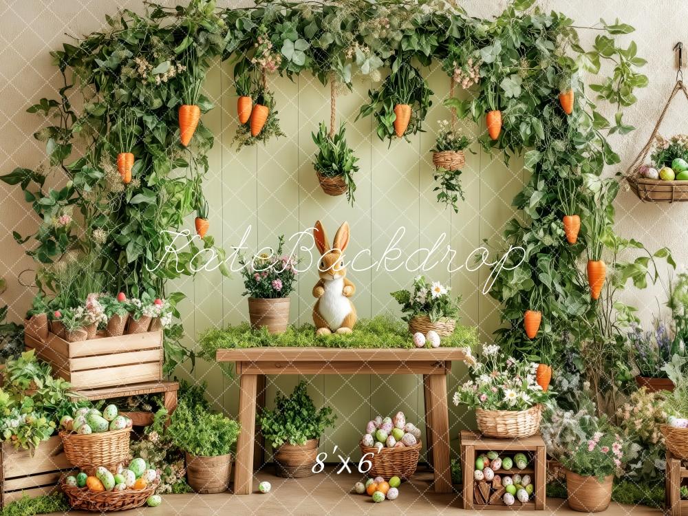 Kate Easter Bunny Garden Carrots Backdrop Designed by Patty Robert