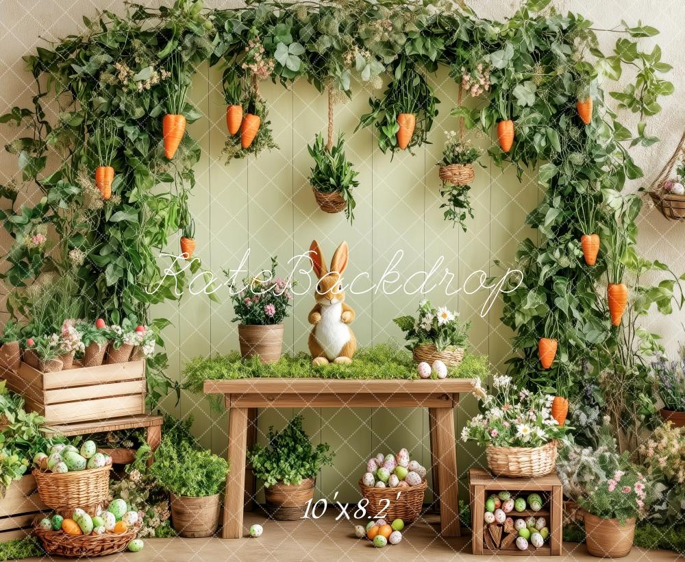 Kate Easter Bunny Garden Carrots Backdrop Designed by Patty Robert