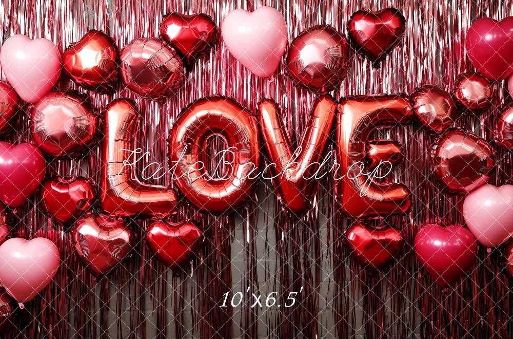 Kate Valentine's Love Balloon Red Backdrop Designed by Patty Robert