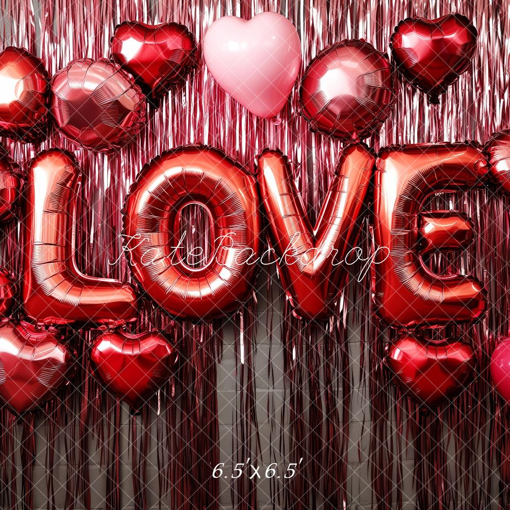 Kate Valentine's Love Balloon Red Backdrop Designed by Patty Robert