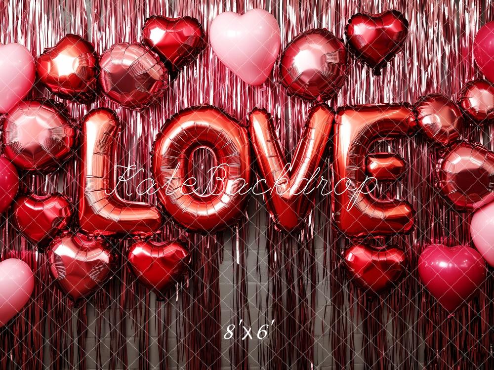 Kate Valentine's Love Balloon Red Backdrop Designed by Patty Robert