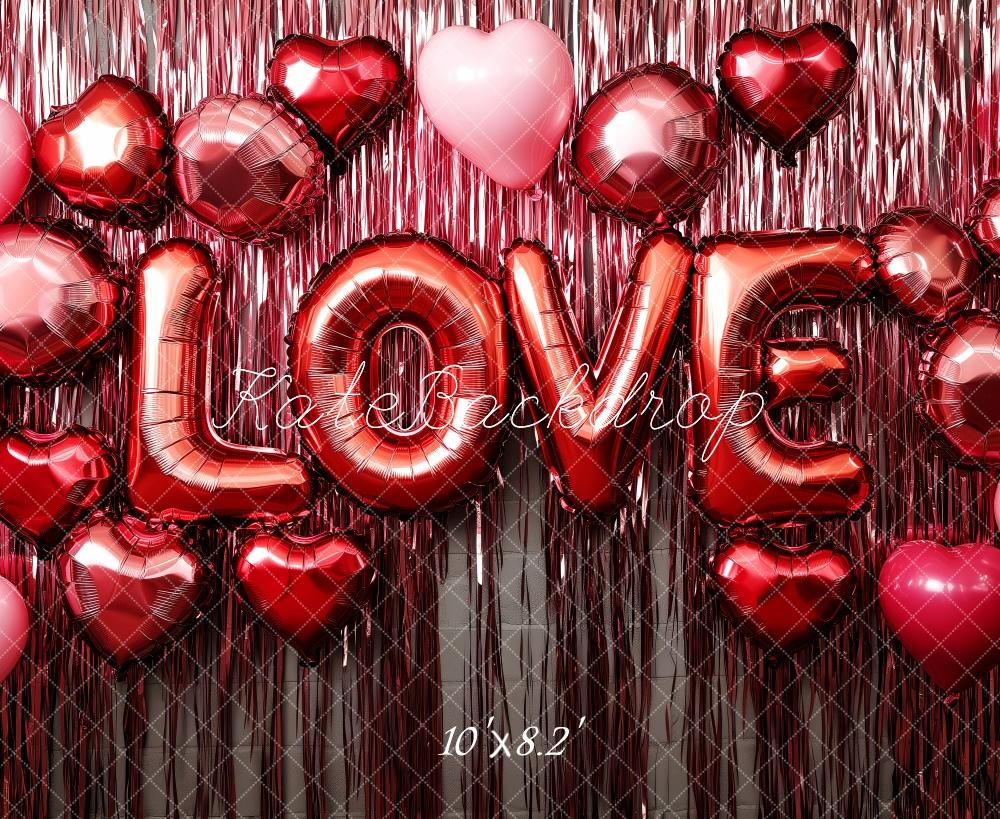 Kate Valentine's Love Balloon Red Backdrop Designed by Patty Robert