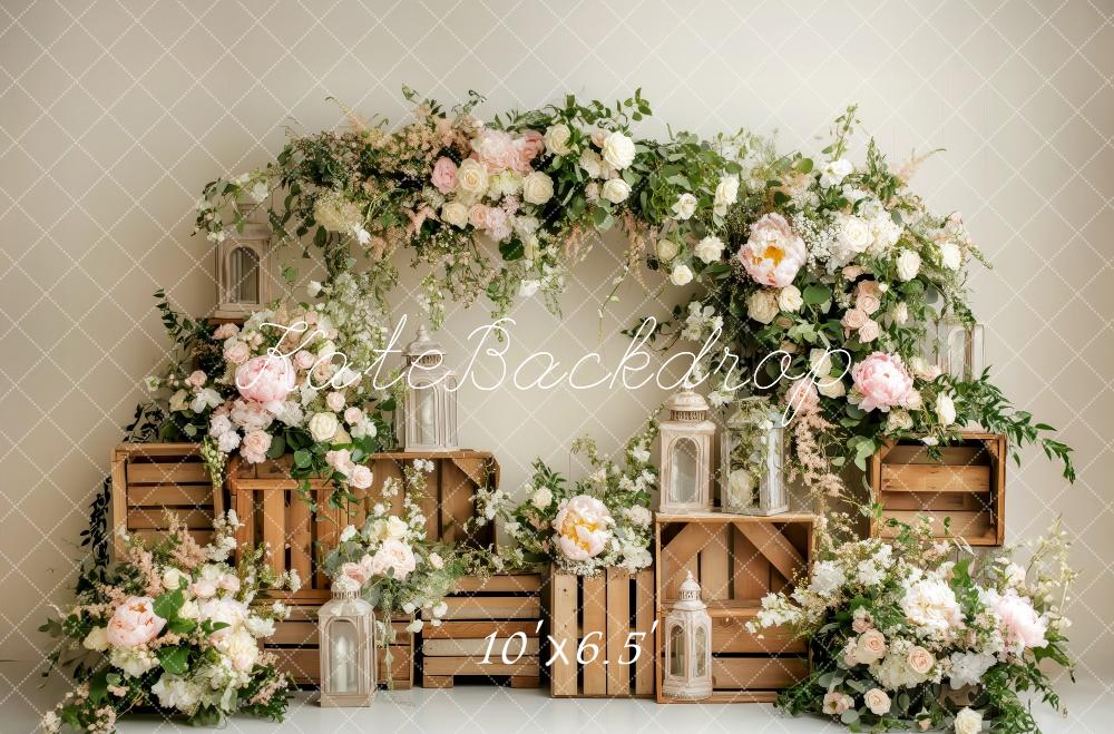 Kate Spring Floral Arch Lantern Backdrop Designed by Patty Robert