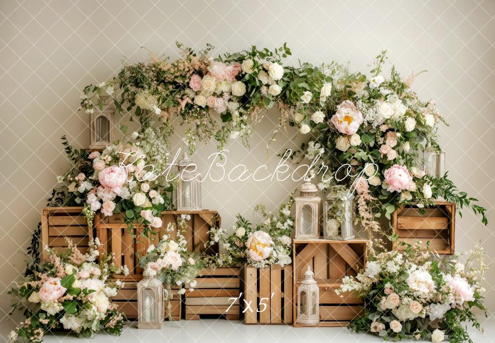 Kate Spring Floral Arch Lantern Backdrop Designed by Patty Robert