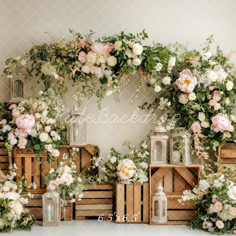 Kate Spring Floral Arch Lantern Backdrop Designed by Patty Robert