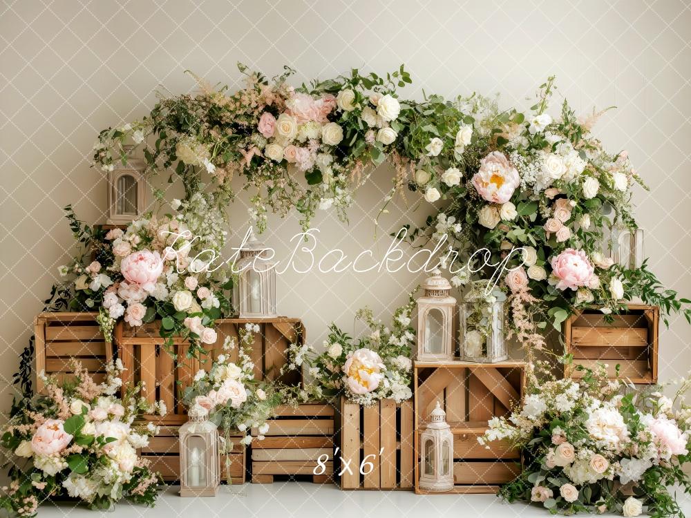 Kate Spring Floral Arch Lantern Backdrop Designed by Patty Robert