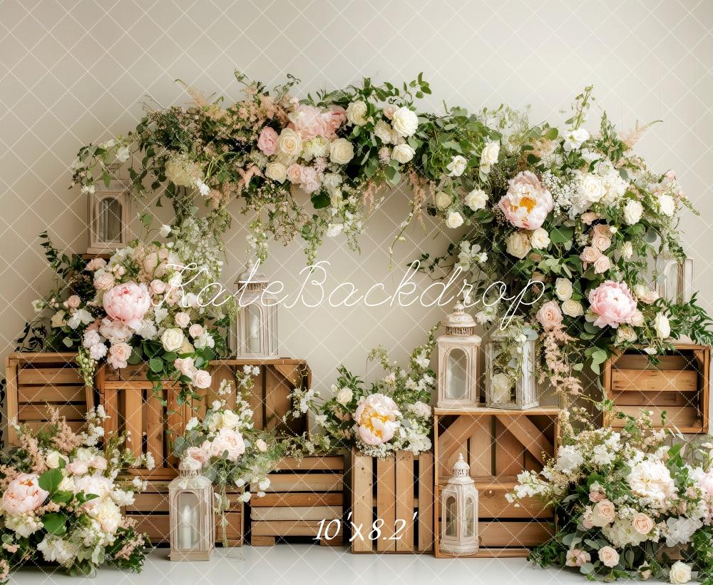 Kate Spring Floral Arch Lantern Backdrop Designed by Patty Robert