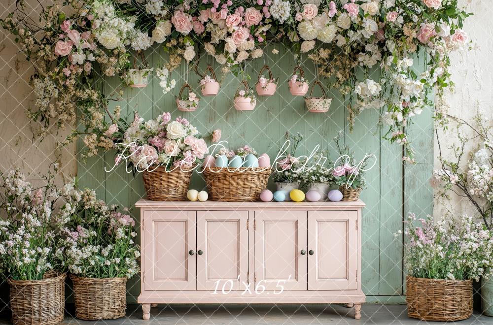 Kate Easter Floral Egg Cabinet Backdrop Designed by Patty Robert