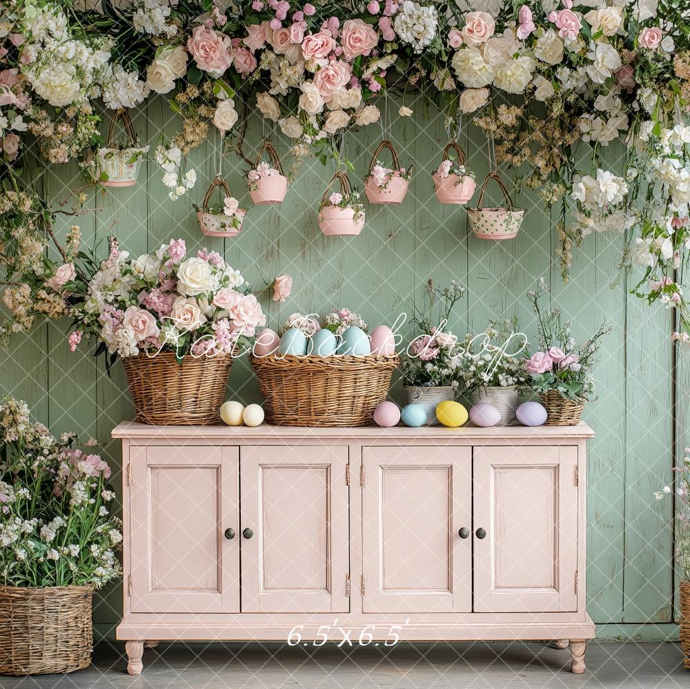 Kate Easter Floral Egg Cabinet Backdrop Designed by Patty Robert