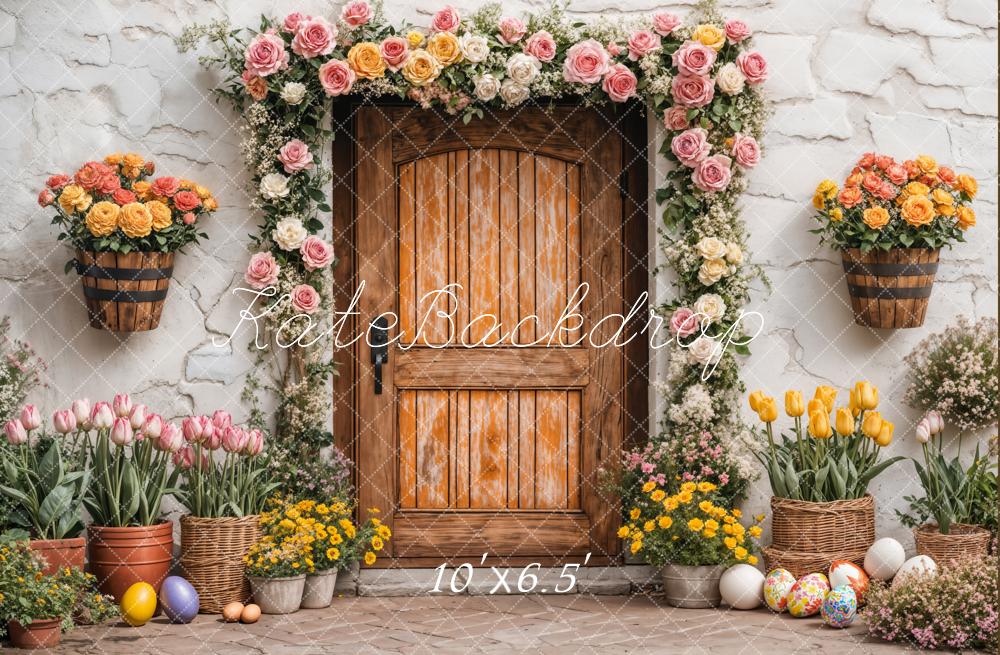 Kate Easter Spring Flower Arch Door Backdrop Designed by Emetselch