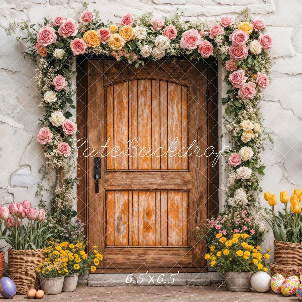 Lightning Deals Kate Easter Spring Flower Arch Door Backdrop Designed by Emetselch -UK