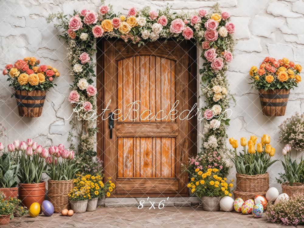 Lightning Deals Kate Easter Spring Flower Arch Door Backdrop Designed by Emetselch -UK