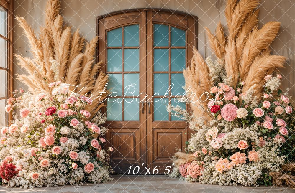 Kate Boho Floral Door Wedding Backdrop Designed by Emetselch