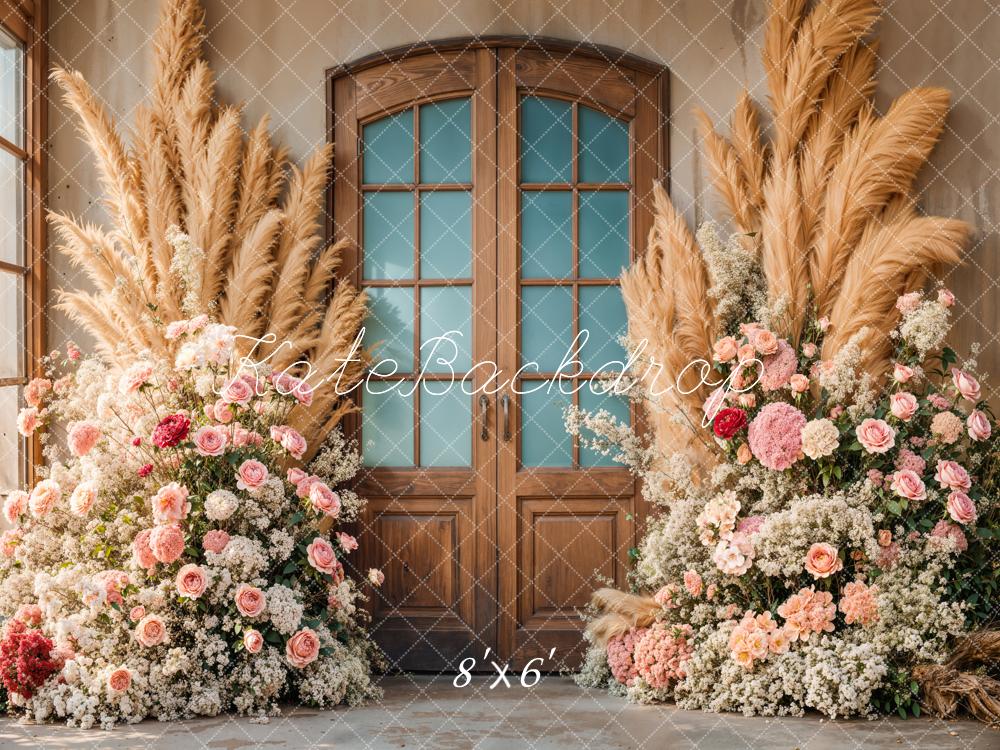 Kate Boho Floral Door Wedding Backdrop Designed by Emetselch -UK