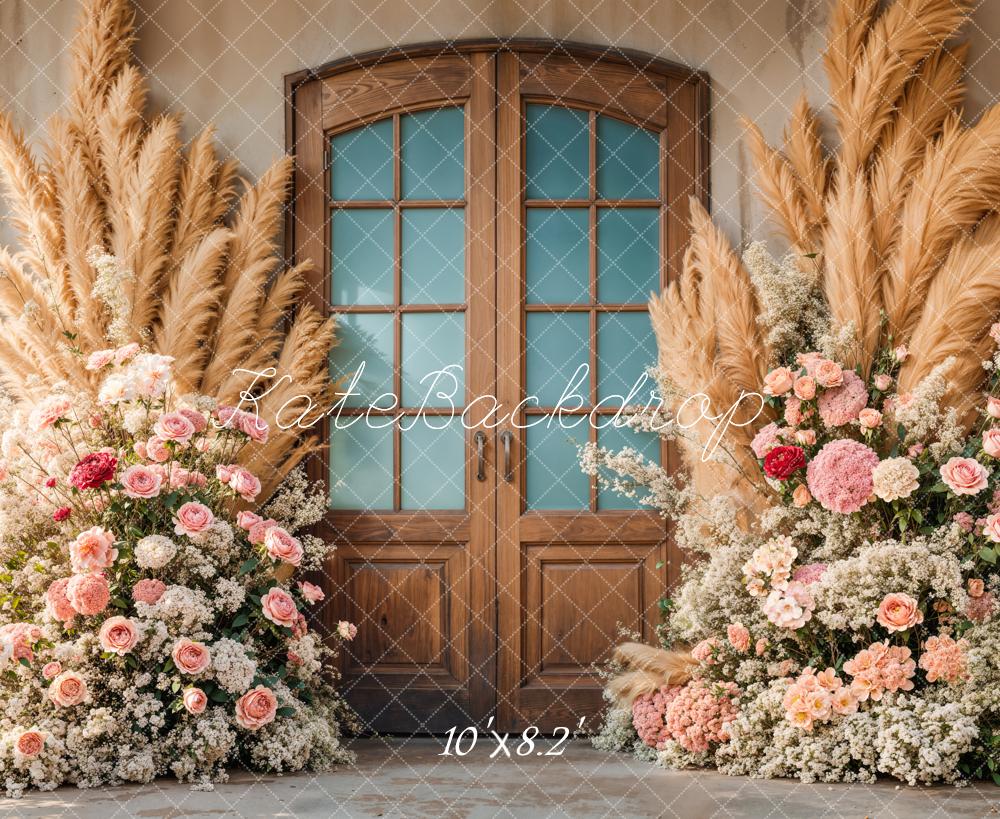 Kate Boho Floral Door Wedding Backdrop Designed by Emetselch -UK