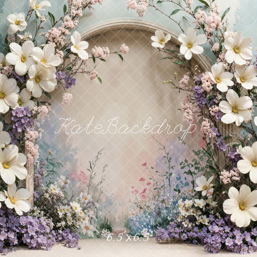 Kate Spring Flower Arch Purple Backdrop Designed by Emetselch -UK