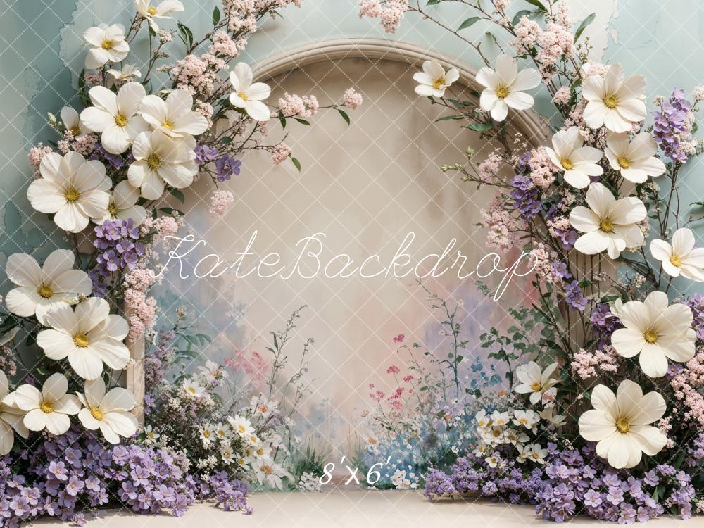 Kate Spring Flower Arch Purple Backdrop Designed by Emetselch