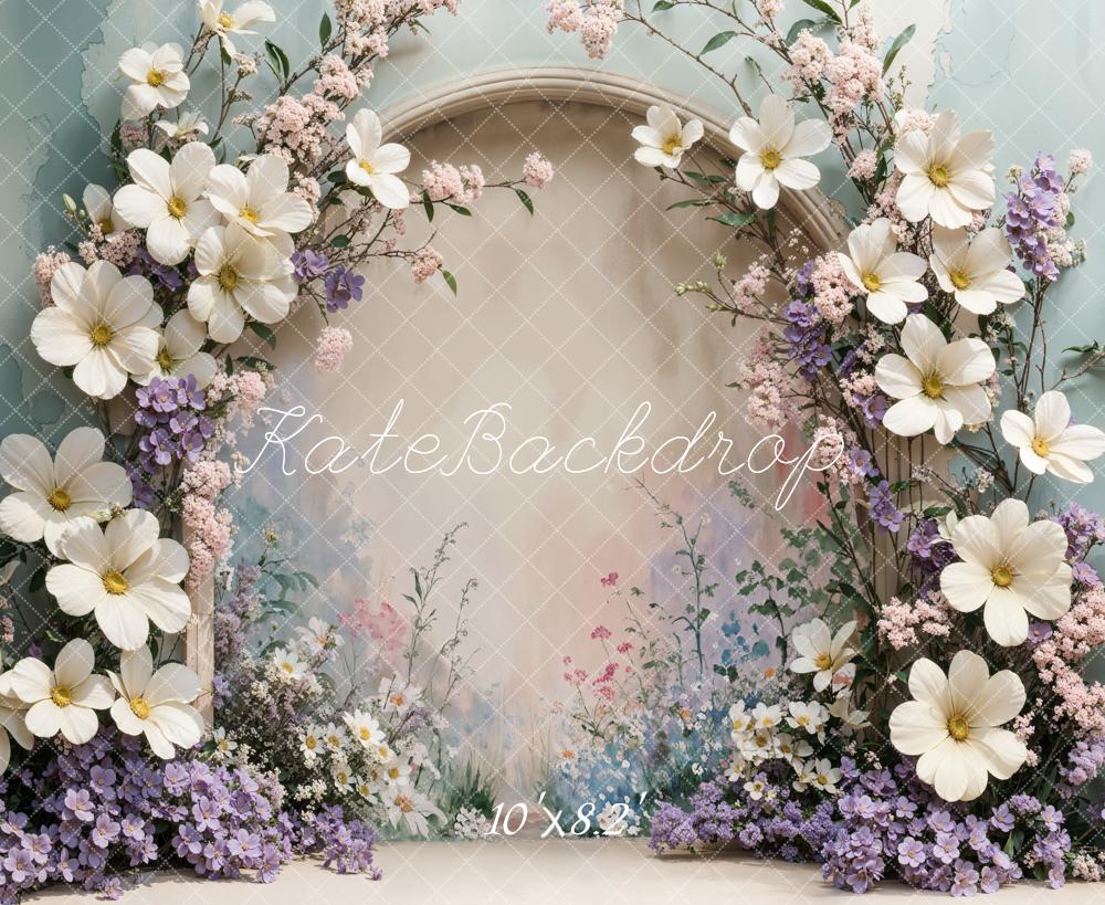 Kate Spring Flower Arch Purple Backdrop Designed by Emetselch