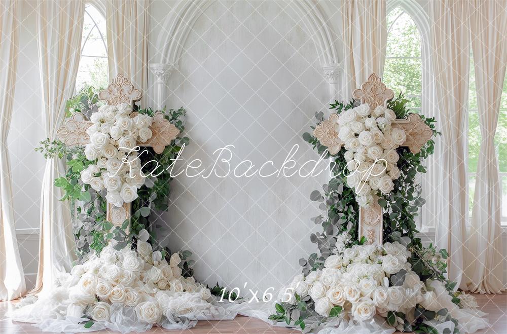 Kate Wedding Floral Cross Backdrop Designed by Mini MakeBelieve -UK