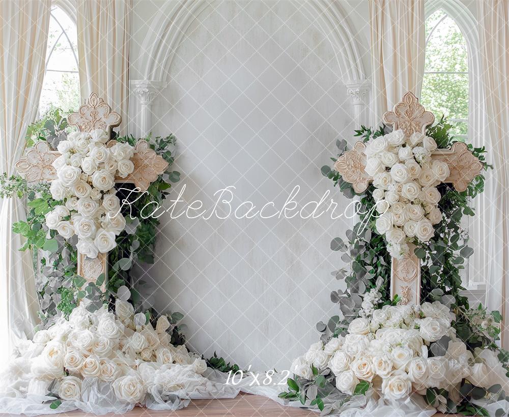 Kate Wedding Floral Cross Backdrop Designed by Mini MakeBelieve -UK