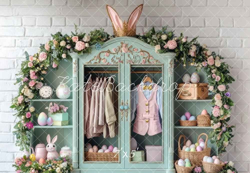 Kate Easter Bunny Floral Closet Backdrop Designed by Mini MakeBelieve