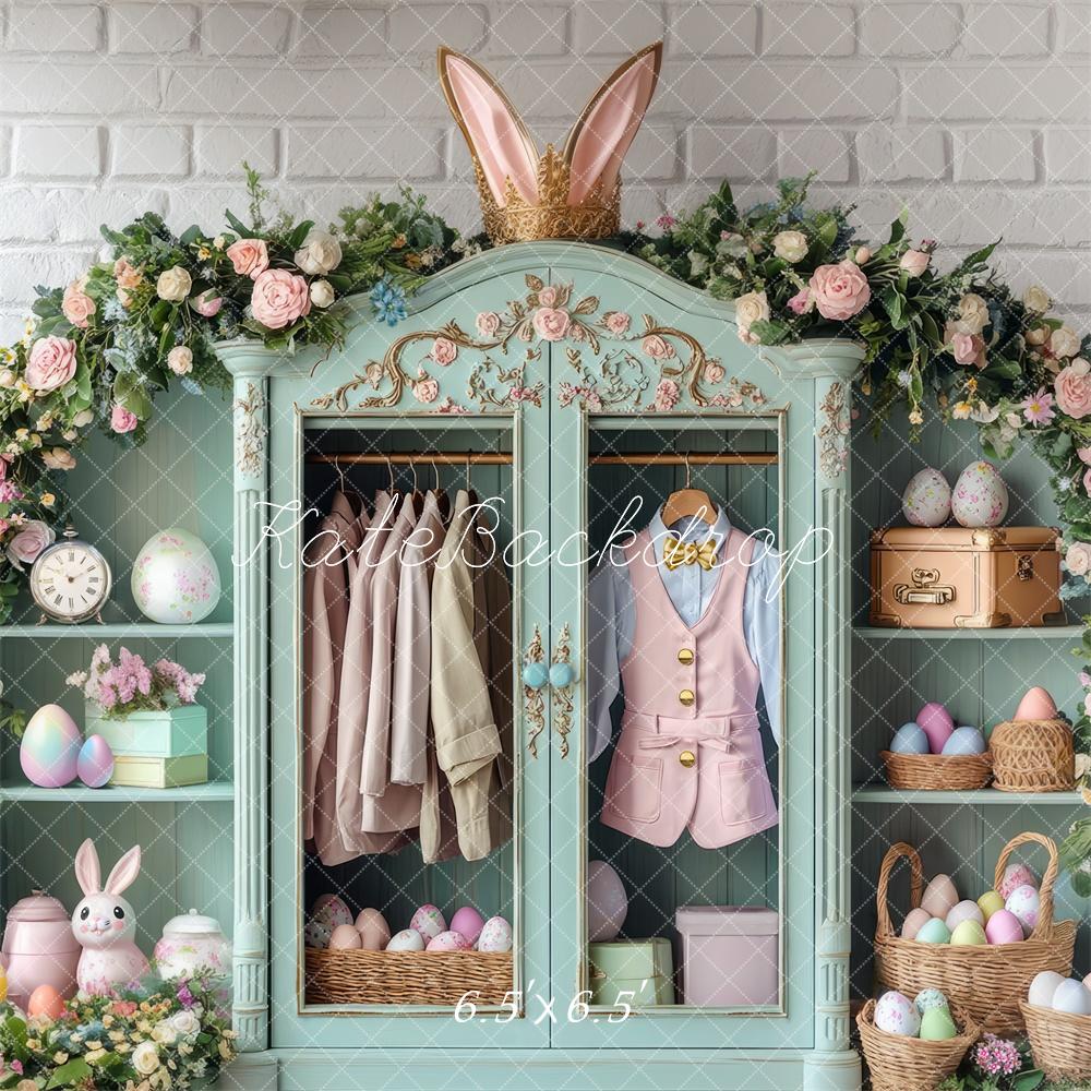 Kate Easter Bunny Floral Closet Backdrop Designed by Mini MakeBelieve