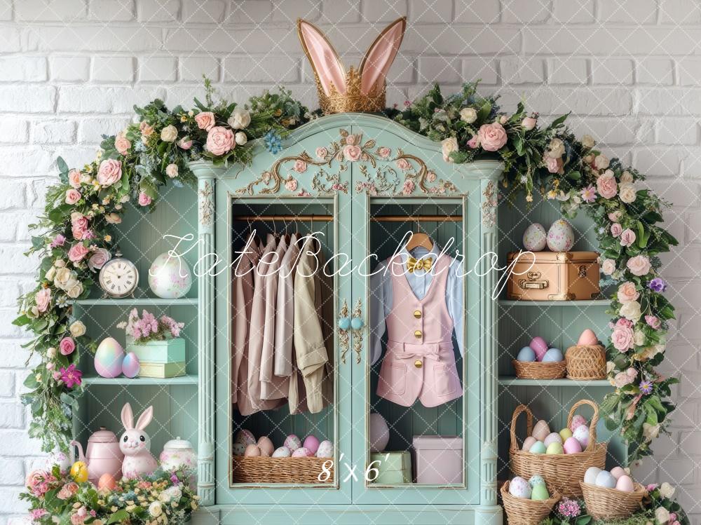 Kate Easter Bunny Floral Closet Backdrop Designed by Mini MakeBelieve