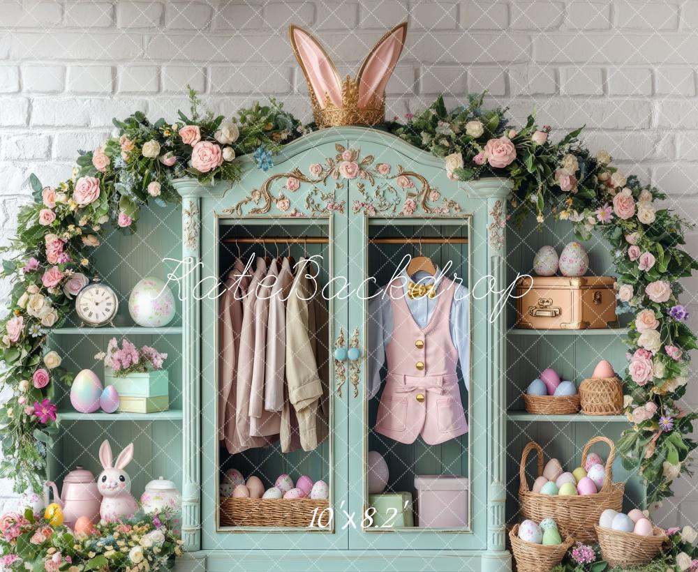 Kate Easter Bunny Floral Closet Backdrop Designed by Mini MakeBelieve