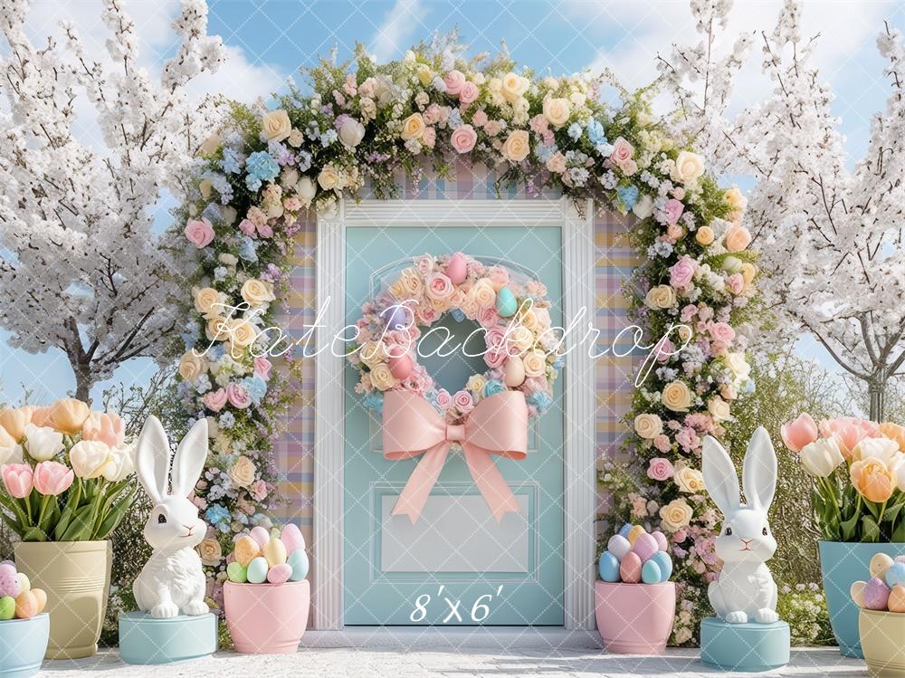 Kate Easter Bunny Flower Arch Backdrop Designed by Mini MakeBelieve -UK