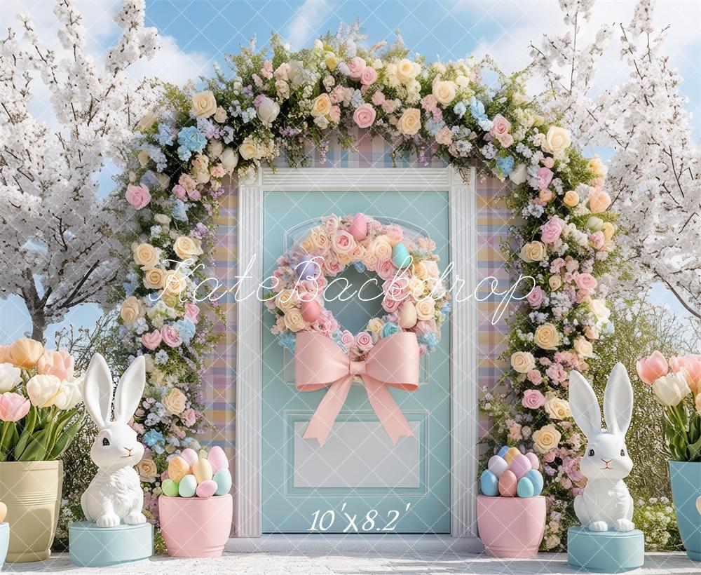 Kate Easter Bunny Flower Arch Backdrop Designed by Mini MakeBelieve -UK