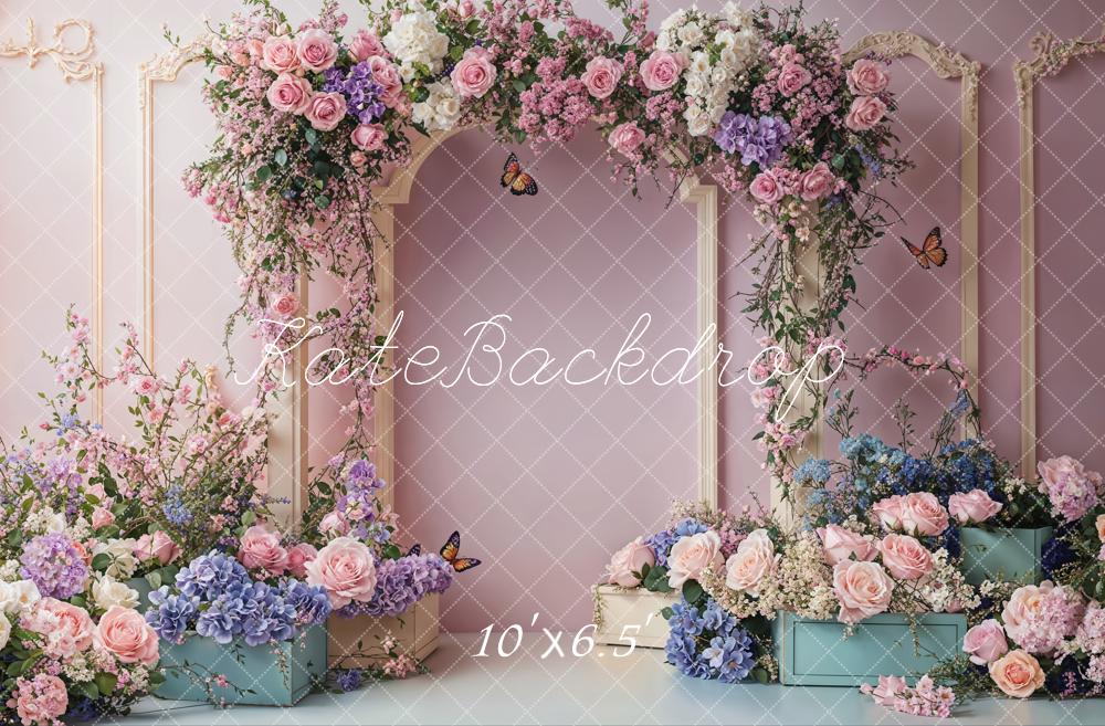 On Sale Kate Spring Wedding Floral Arch Light Purple Backdrop Designed by Emetselch -UK