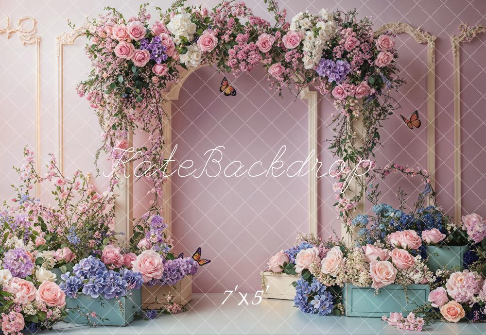 On Sale Kate Spring Wedding Floral Arch Light Purple Backdrop Designed by Emetselch -UK