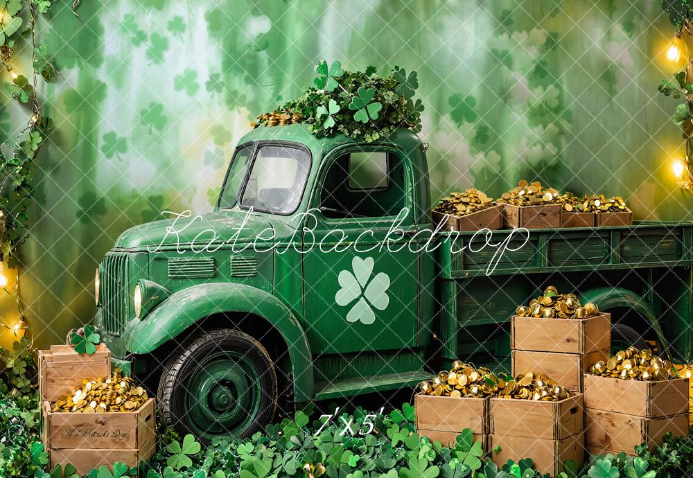 Kate St. Patrick's Day Shamrock Truck Backdrop Designed by Emetselch