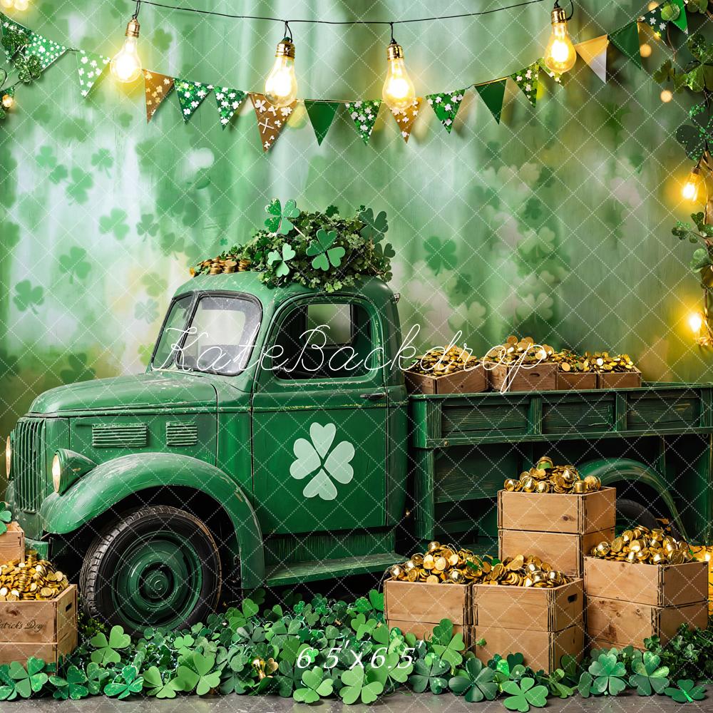 Kate St. Patrick's Day Shamrock Truck Backdrop Designed by Emetselch -UK