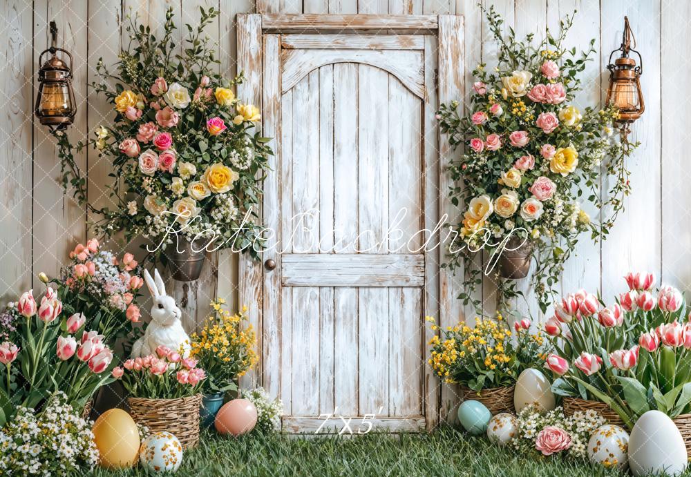 On Sale Kate Easter Bunny Flower Basket Door Backdrop Designed by Emetselch -UK