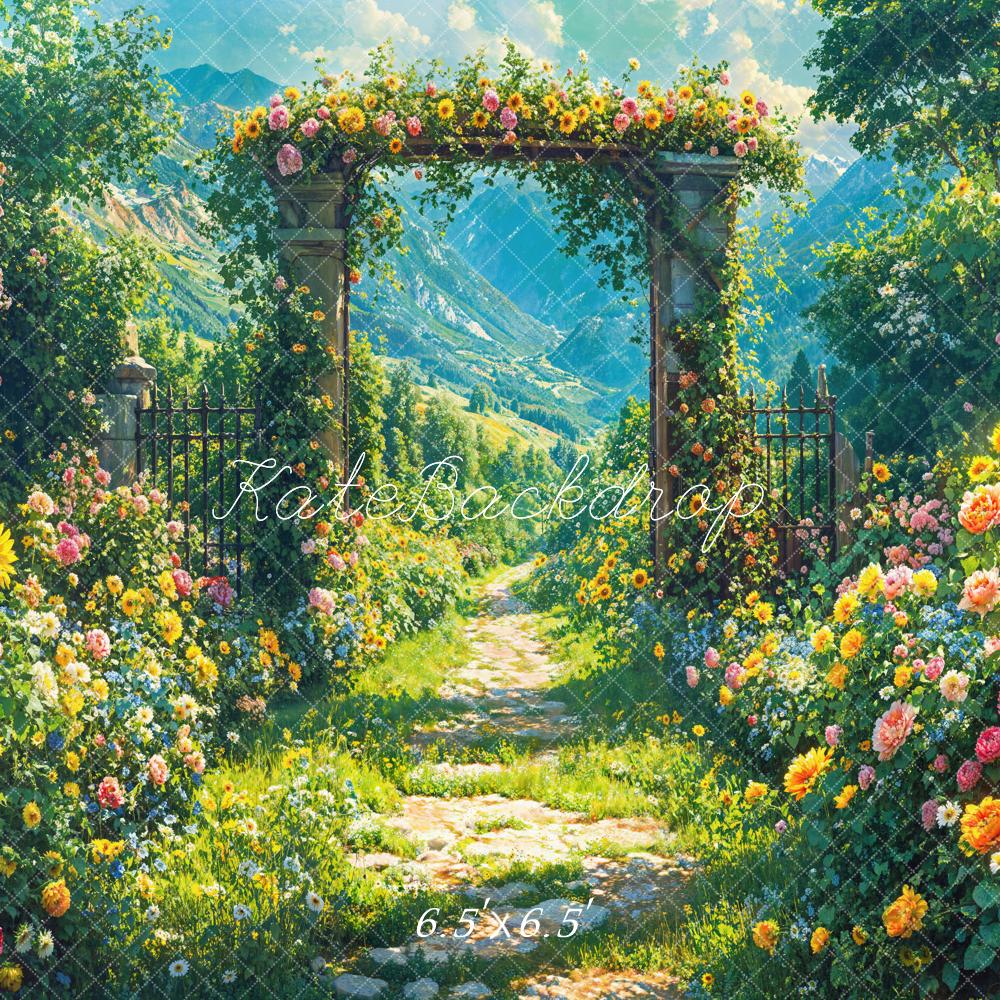 Kate Spring Flower Arch Garden Path Backdrop Designed by Emetselch -UK