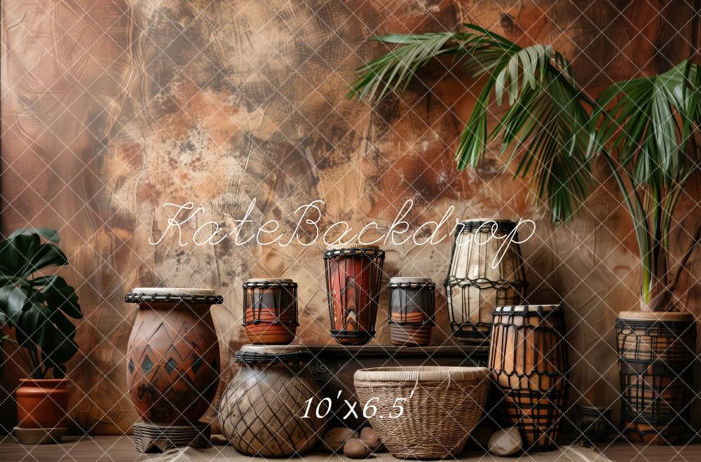 Kate Tropical African Pottery Backdrop Designed by Patty Robert -UK