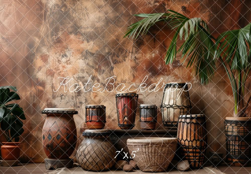 Kate Tropical African Pottery Backdrop Designed by Patty Robert -UK