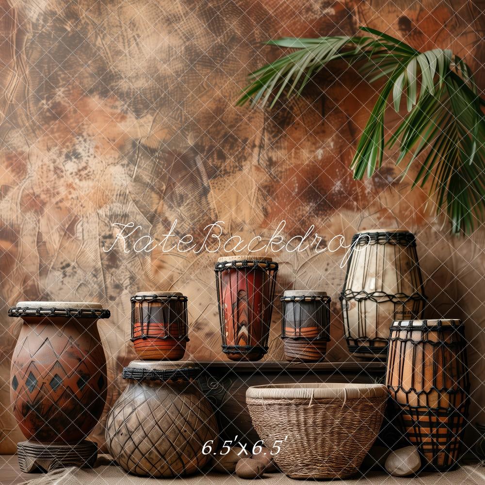 Kate Tropical African Pottery Backdrop Designed by Patty Robert -UK