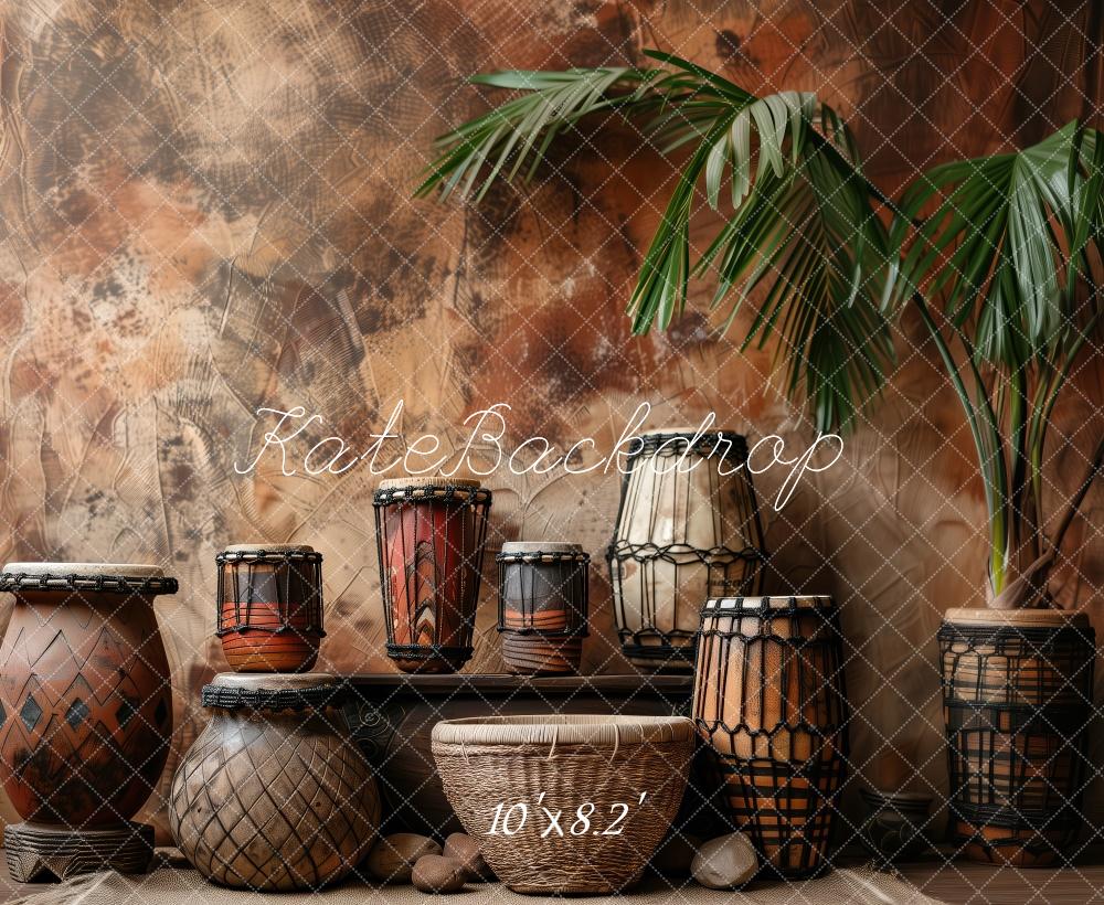 Kate Tropical African Pottery Backdrop Designed by Patty Robert -UK