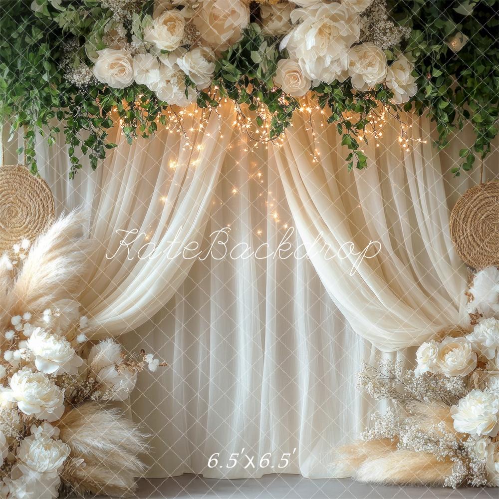 Kate Boho Floral Wedding Curtains Backdrop Designed by Mini MakeBelieve -UK