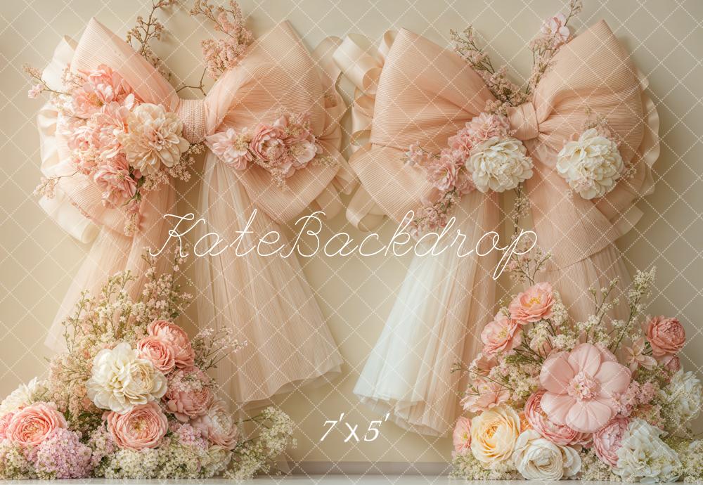 Kate Wedding Floral Bow Spring Backdrop Designed by Emetselch