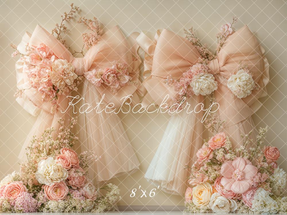 Kate Wedding Floral Bow Spring Backdrop Designed by Emetselch -UK