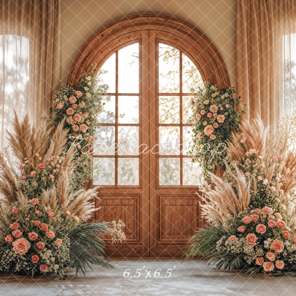 Kate Boho Wedding Floral Window Backdrop Designed by Emetselch -UK